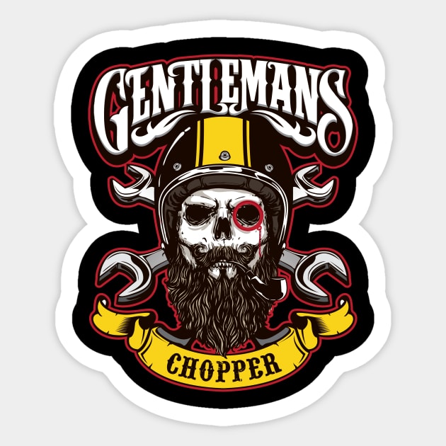 Gentleman's Chopper Sticker by AttireCafe